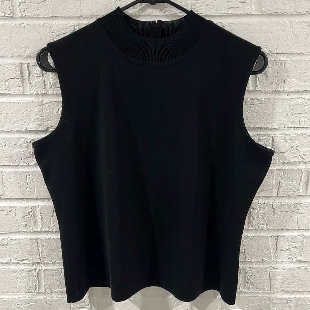 Ming Wang Black Tank Top Size Petite L
